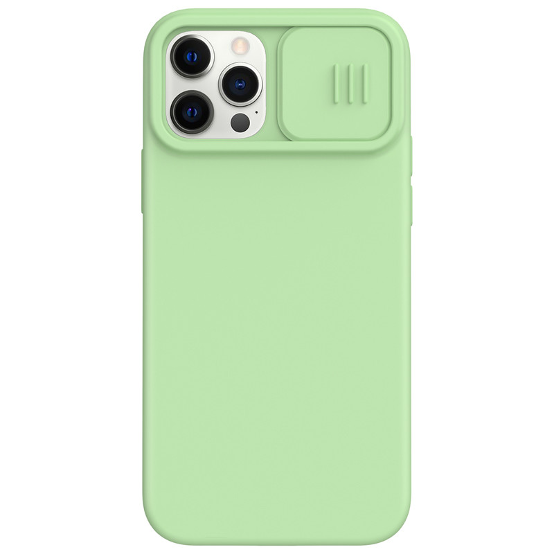 

Силиконовый чехол Nillkin для iPhone 12 / 12 Pro (6.1″) CamShield Silky Silicone Case Green с защитой камеры, Зелёный