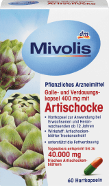 Mivolis Galle- und Verdauungskapsel 400 mg mit Artischocke Для желчи и пищеварения 400 мг с артишоком 60 шт.