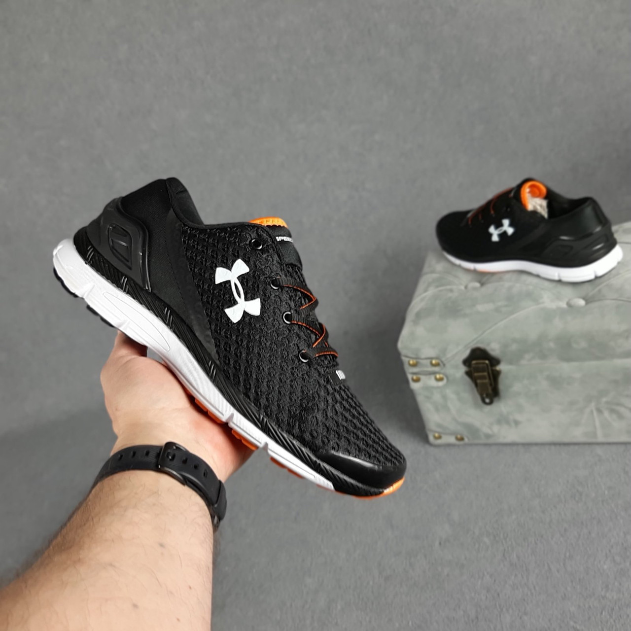 

Кроссовки мужские Under Armour SpeedForm Gemini черные, дышащий материал, прошиты. Код OD-10436 45, Черный