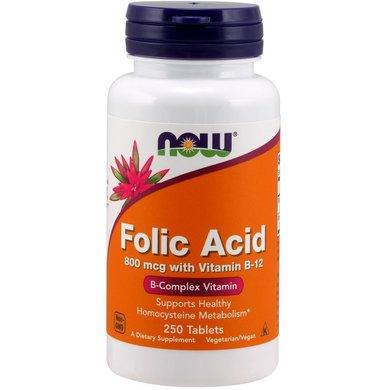 Фолієва кислота NOW Folic Acid 800 mcg 250 tab