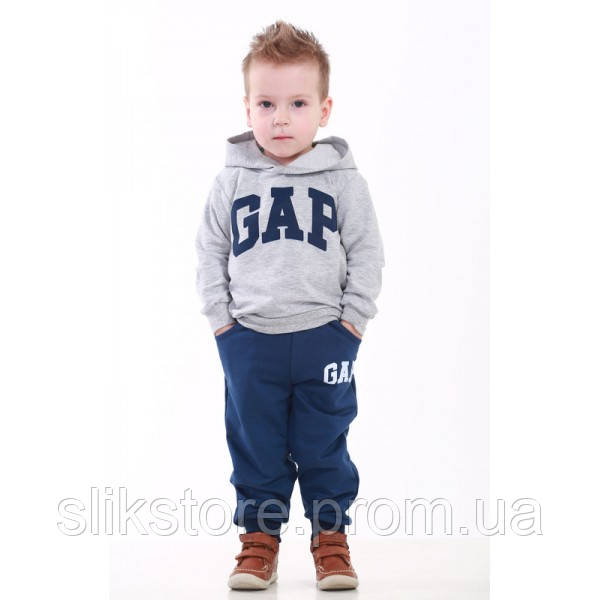 

Костюм для мальчика с капюшоном ModniKids GAP 26 92-98см Синий с серым (B204-0)