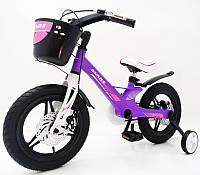 Двухкколесный велосипед MARS-2 Evolution, магнезиевая рама, 14 дюймов колеса, с корзиной, фиолетовый