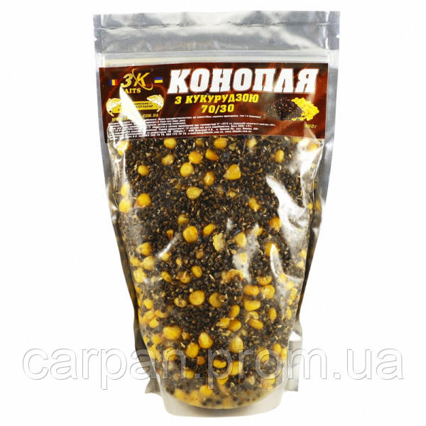 

Прикорм 3K Baits «Конопля з кукурудзою» (70/30) 800г