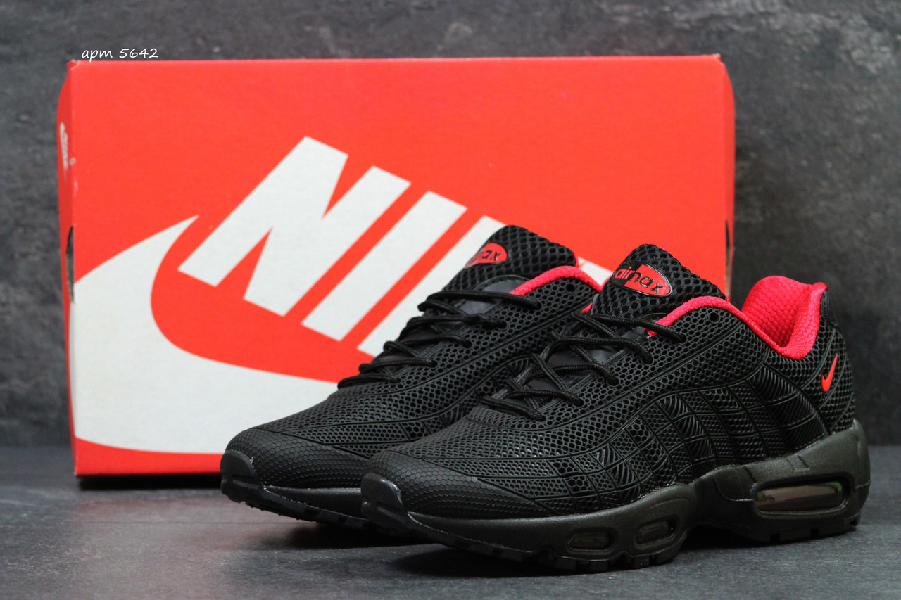 

Кроссовки Nike air max 95 черные найк необычные для прогулок, Черный