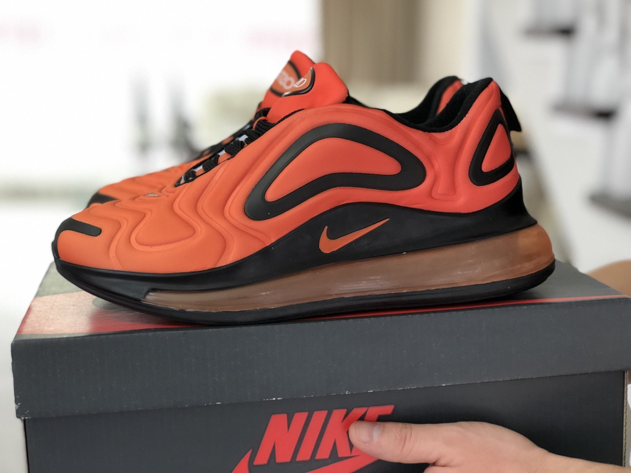 

Кроссовки Nike air max 720 оранжевые весенне/осенние найк лимитированные 46, Оранжевый