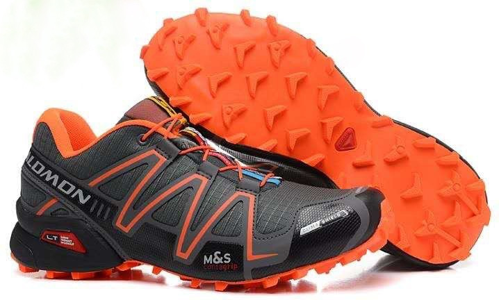 

Кроссовки Salomon Speedcross 3 Саломон серые с оранжевым соломон лучшие для фитнеса 44