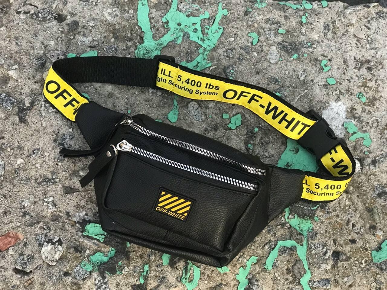 

Бананка OFF-WHITE | Сумка на пояс унісекс, Черный