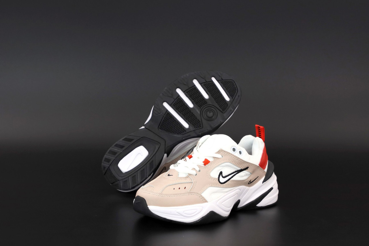 

Женские кроссовки Nike M2K Tekno Beige . ТОП реплика ААА класса., Бежевый