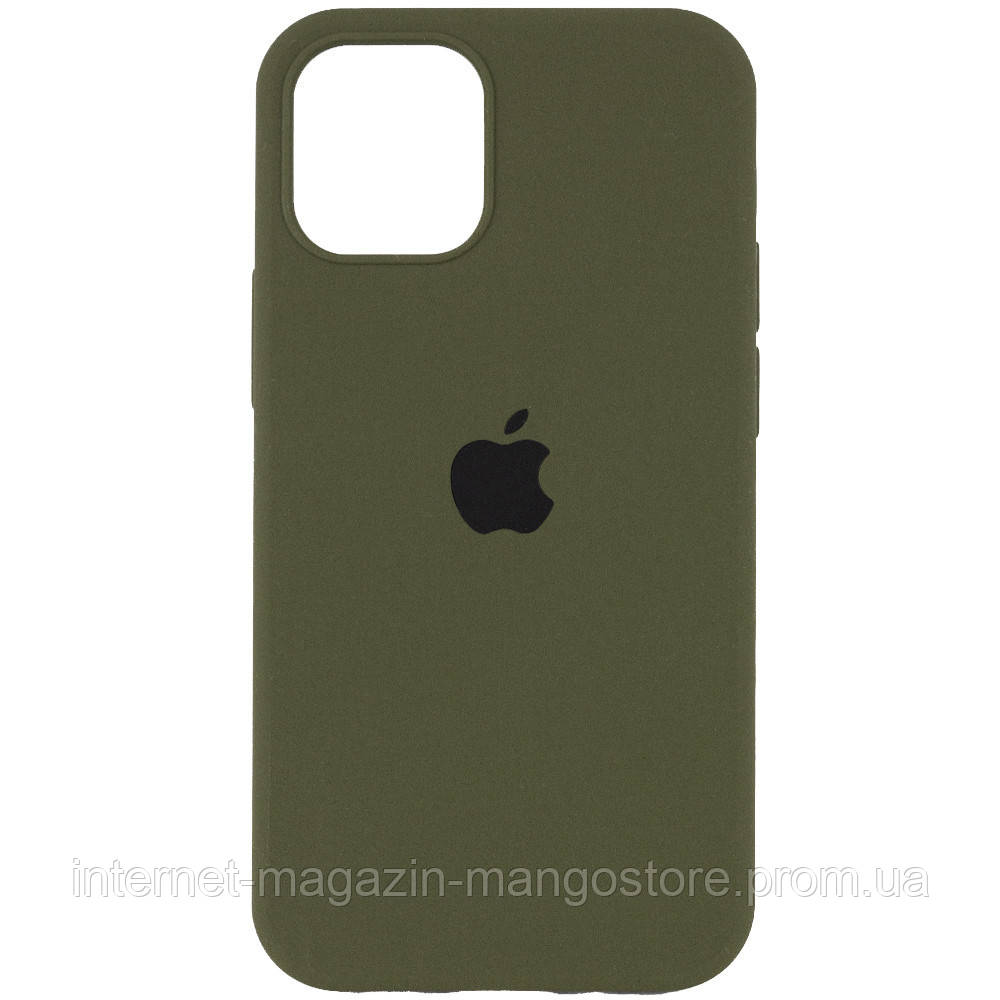 

Чехол Silicone Case Full Protective (AA) для Apple iPhone 12 Pro Max (6.7"), Зеленый / dark olive