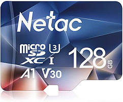 Карта пам'яті MicroSD Netac 128 GB C10/U3/V30/A1