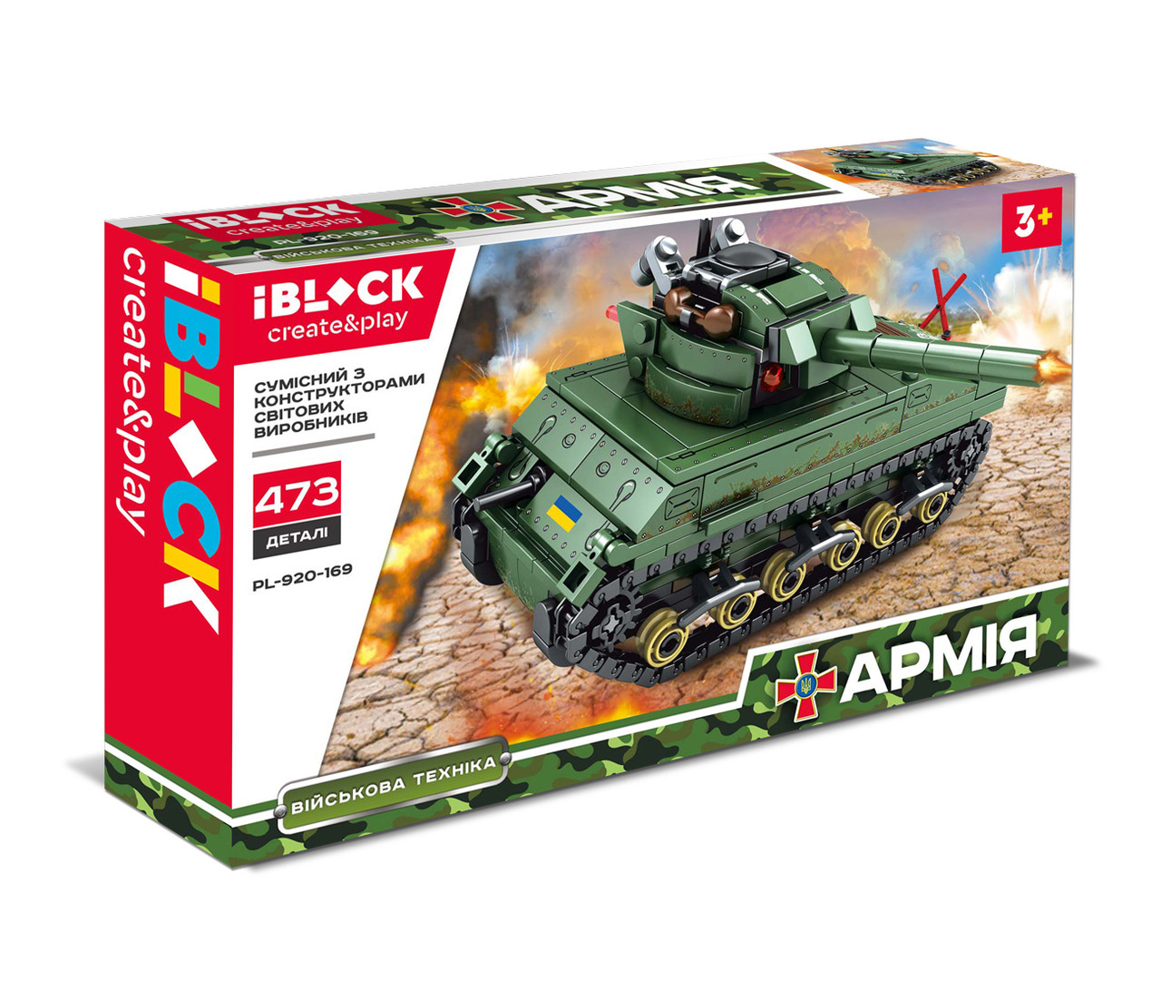 

Конструктор IBLOCK PL-920-169 (24шт) АРМИЯ, 473дет., в собран.кор. 35*6*21 см