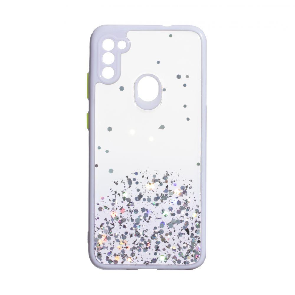 

Чехол Frame with Sequins для Samsung A11 / M11, Сиреневый|серебристый|жёлтый|бирюзовый