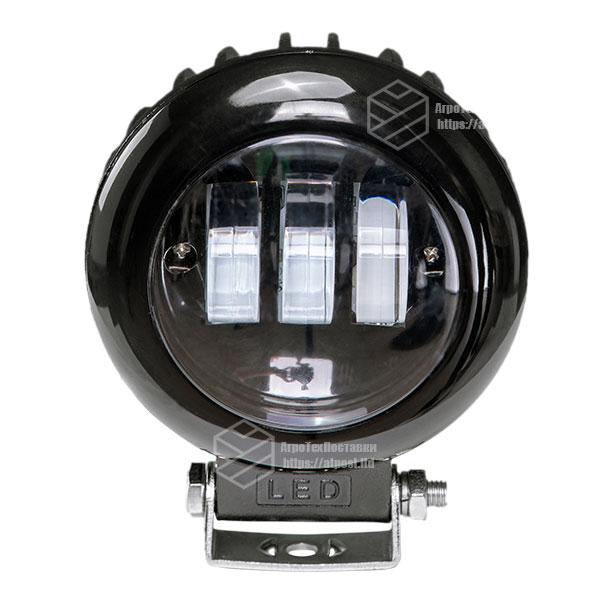 

Фара LED кругла 30W (3 діода) black, Черный