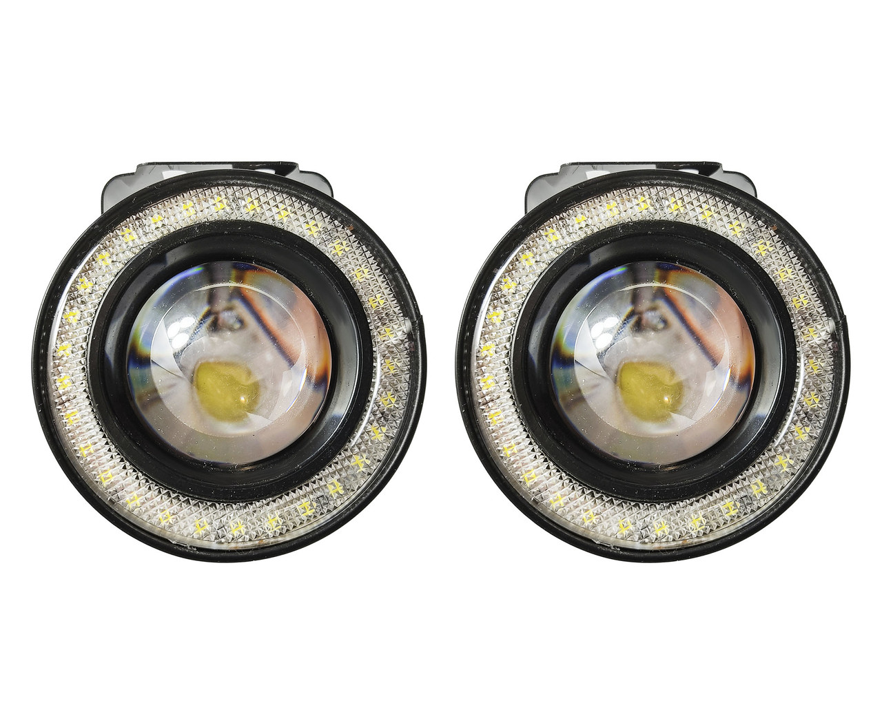 

LED фара. Світний обідок + фара з лінзою і світло-тіньової кордоном!! СТГ. 20W. Діаметр 7см.