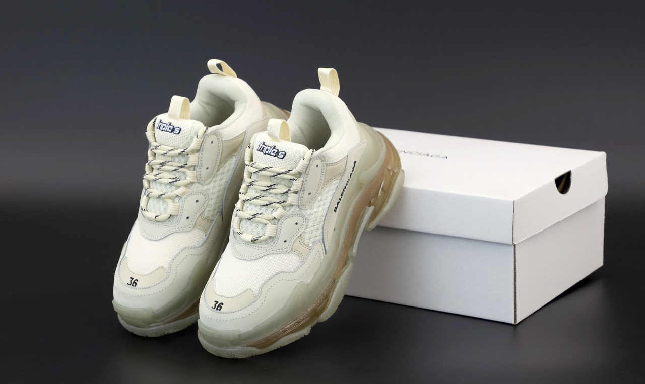 

Женские Кроссовки Balenciaga Triple S 37, Бежевый