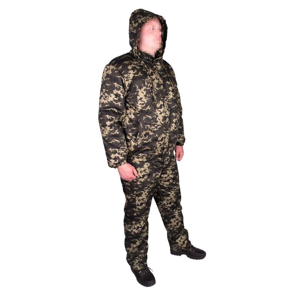 

Костюм зимний куртка под резинку + штаны UkrCamo ФЗКШПР 50р. Пиксель тёмный 48, Хаки