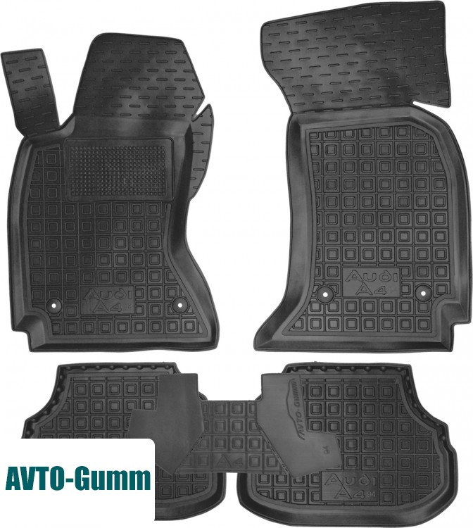 

Коврики в салон для Audi A4 1995 - 1999 резиновые, черные (AVTO-Gumm), Черный