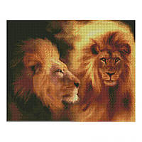 Алмазная мозаика. Strateg FA11358 "Величественный лев" 40х50 см
