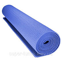 Килимок для йоги та фітнесу Power System PS-4014 FITNESS-YOGA MAT Blue, фото 3
