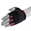 Перчатки для фитнеса PowerPlay 3492 женские черно-розовые M, фото 2