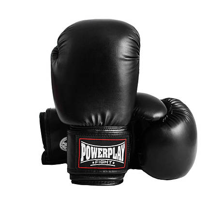 Боксерські рукавиці PowerPlay 3004 Чорні 14 унцій, фото 2
