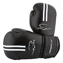 Боксерські рукавиці PowerPlay 3016 Чорно-Білі 10 унцій, фото 3