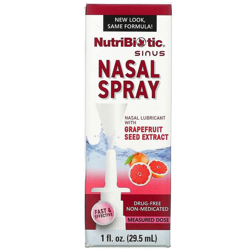 

NutriBiotic, Натуральный спрей для носа с экстрактом косточек грейпфрута, Nasal Spray, 29,5 мл. США