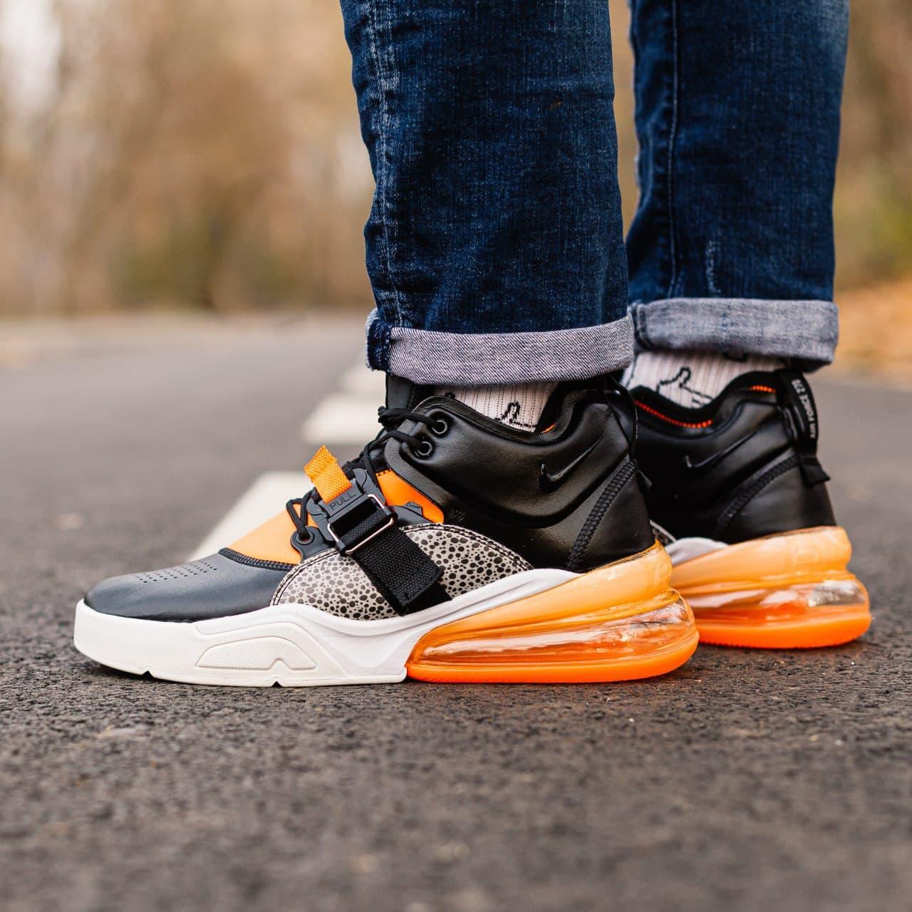 

Мужские кроссовки Nike Air Force 270 Safari Black / Найк Аир Форс 270 Сафари Черные, Черный