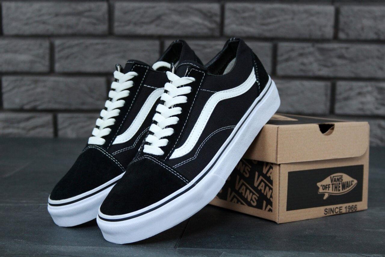 

Кеды Vans Old School Black White (Ванс Олд Скул черно-белые) мужские и женские размеры: 36-44 38, Черно-белый