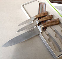 Набор кухонных ножей Kamille 4 предмета в подарочной упаковке (3 ножа+магнитный держатель), фото 2