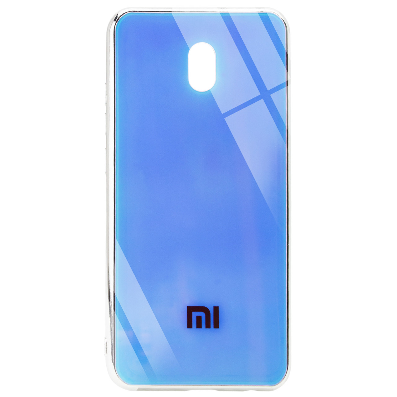 

TPU+Glass чехол Gradient Rainbow с лого для Xiaomi Redmi 8a, Голубой