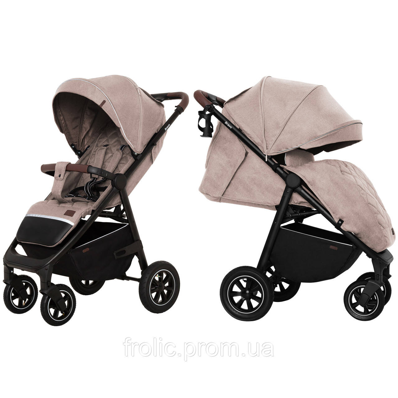 

Коляска прогулочная CARRELLO Bravo CRL-5512 Linen Beige +дождевик L /1/