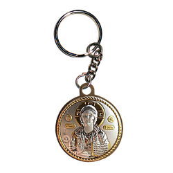 Подвійна ікона Богородиця Казанська і Спаситель на металевому брелоці