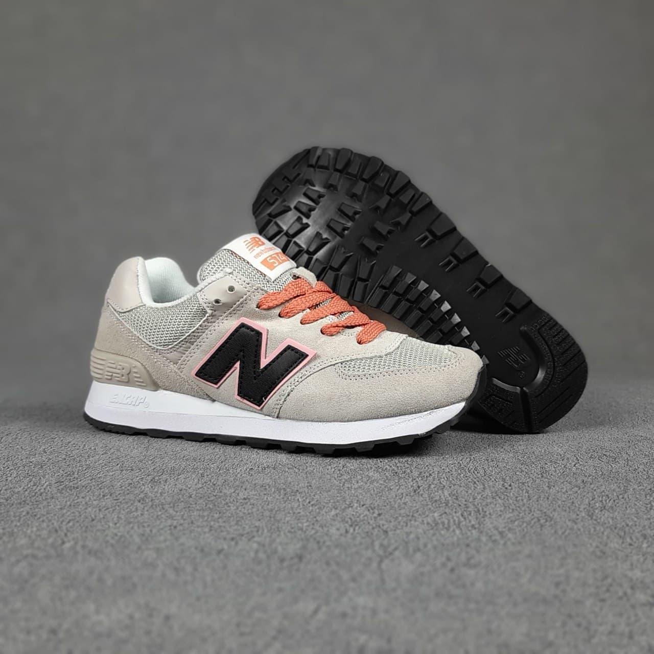 

Женские кроссовки New Balance 574 (серый с оранжевым) О20281 спортивные стильные кроссы