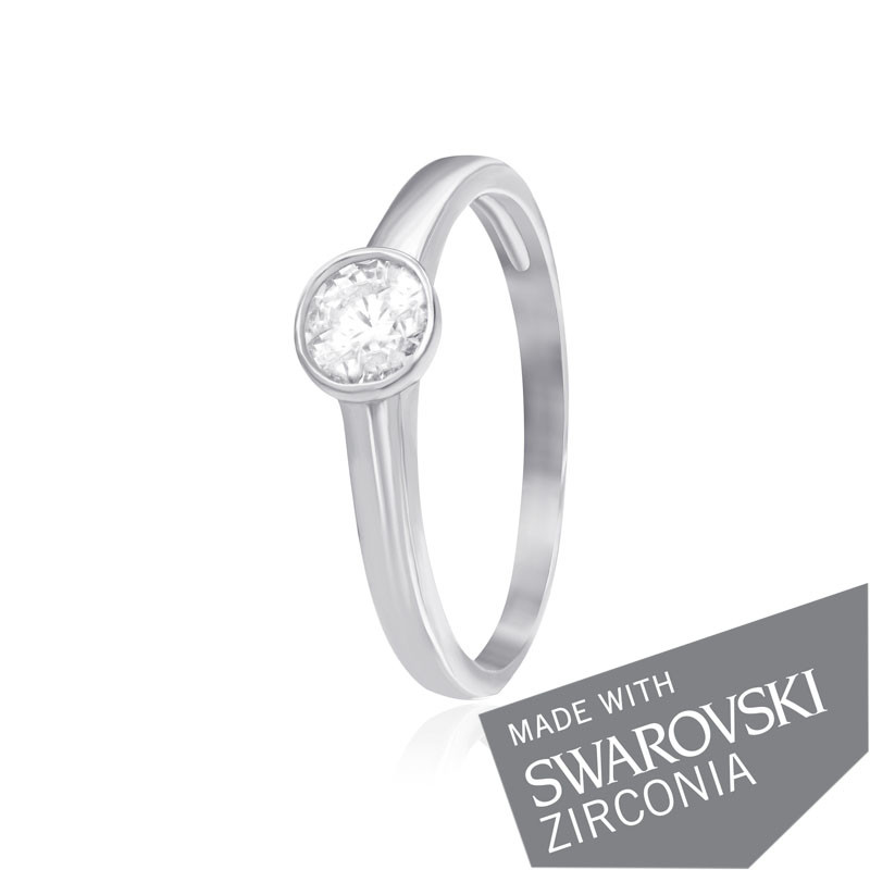 

Серебряное кольцо с цирконием SWAROVSKI ZIRCONIA К2С/703 - 16