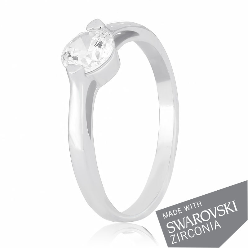 

Серебряное кольцо с цирконием SWAROVSKI ZIRCONIA К2С/731 - 17,5