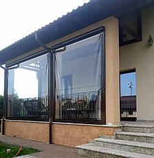 Мягкое окно для беседки, террасы Soft Glass Мягкое стекло для окон толщина 1.5 мм (1.4х1.4 м) Прозрачное, фото 2