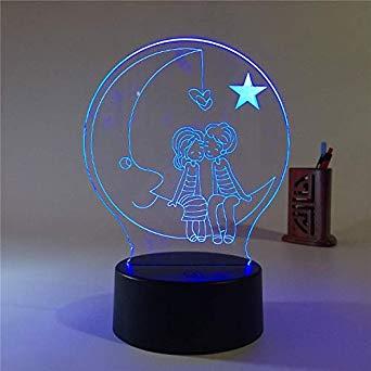 3D Светильник "Молодежь" Подарок для лучшей подруги, Оригинальный подарок лучшей подруге на день рождения
