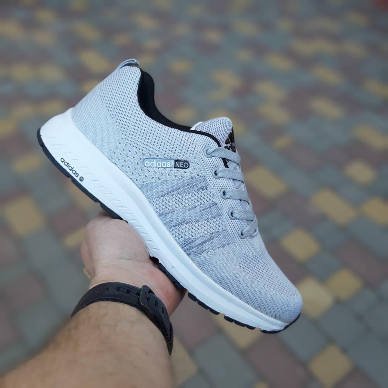 

Мужские кроссовки Adidas NEO (серые) O10076 удобные кроссы на пене для парней, Серый