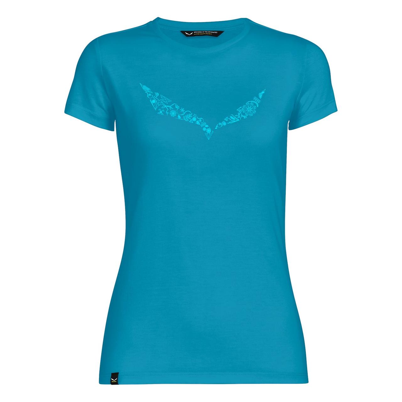 

Футболка Salewa Solidlogo Dri-Release Wmn жіноча S синя