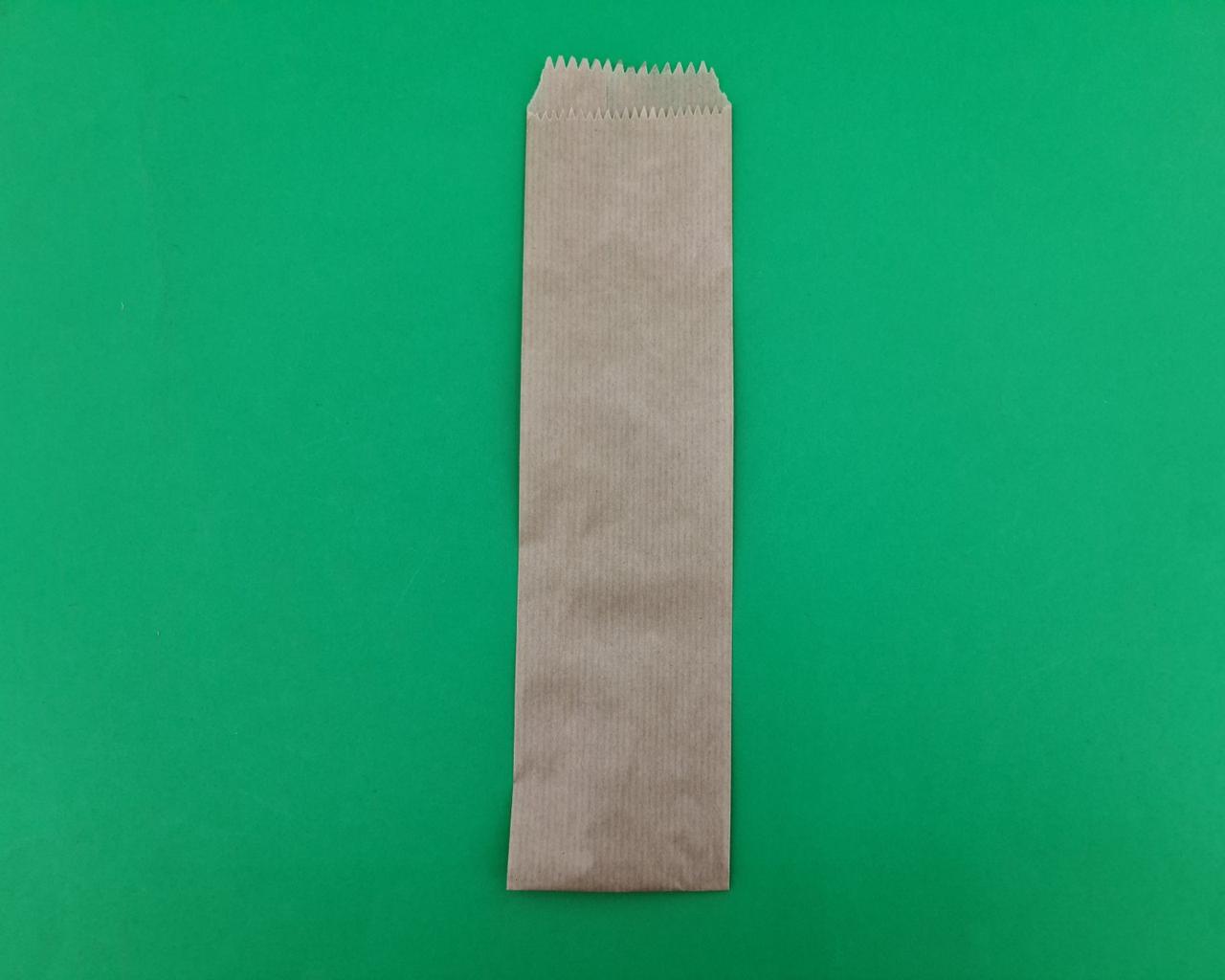 Пакет бумажный 7/0*28 коричневый (1000 шт) Крафт пакет , пакет под выпечку , пакет бумажный под еду, чистый.
