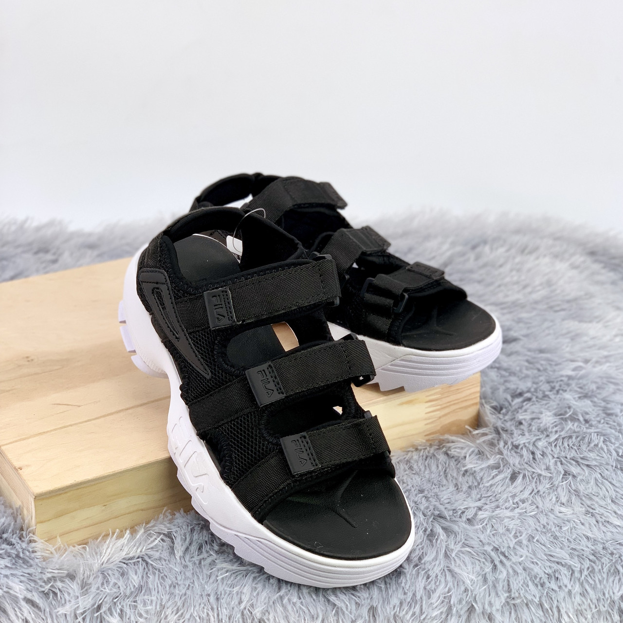 

Сандалии летние мужские спортивные Fila Disruptor SD Black Фила Лето 2019 38, Черный