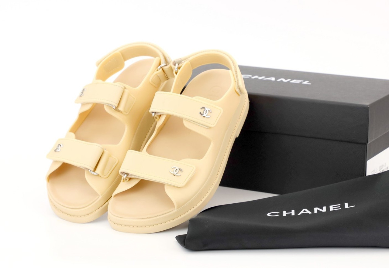 

Сандалии женские бежевые Chаnel Dad Sandals сандалии Шанель новинка 2021 40, Бежевый