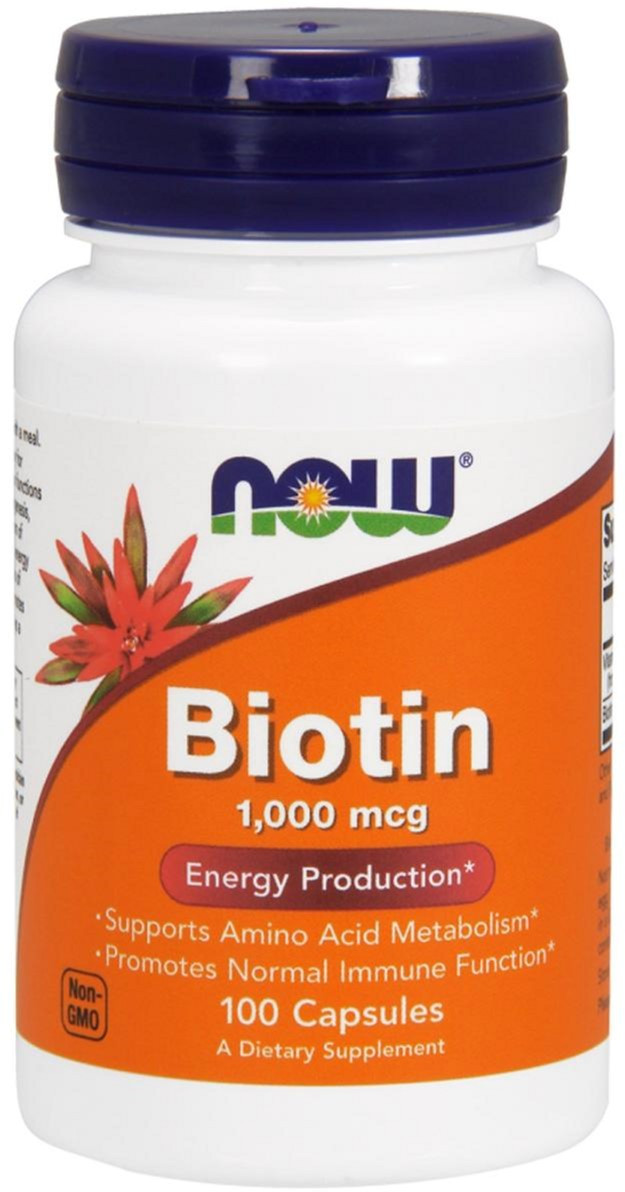 

Витамины для кожи, ногтей и волос Now Foods Biotin В7 1000 мкг (100 капсул) Скидка! (226830)