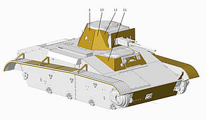 Додаткове бронювання для моделі збірної танка Т-60. ACE PE7268