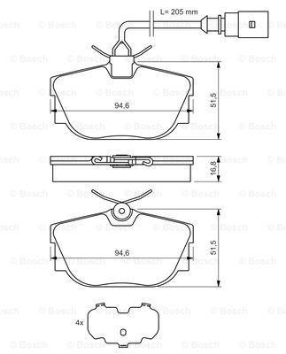 

Тормозные колодки к-кт. VW TRANSPORTER IV Фургон 1990-2004 г.