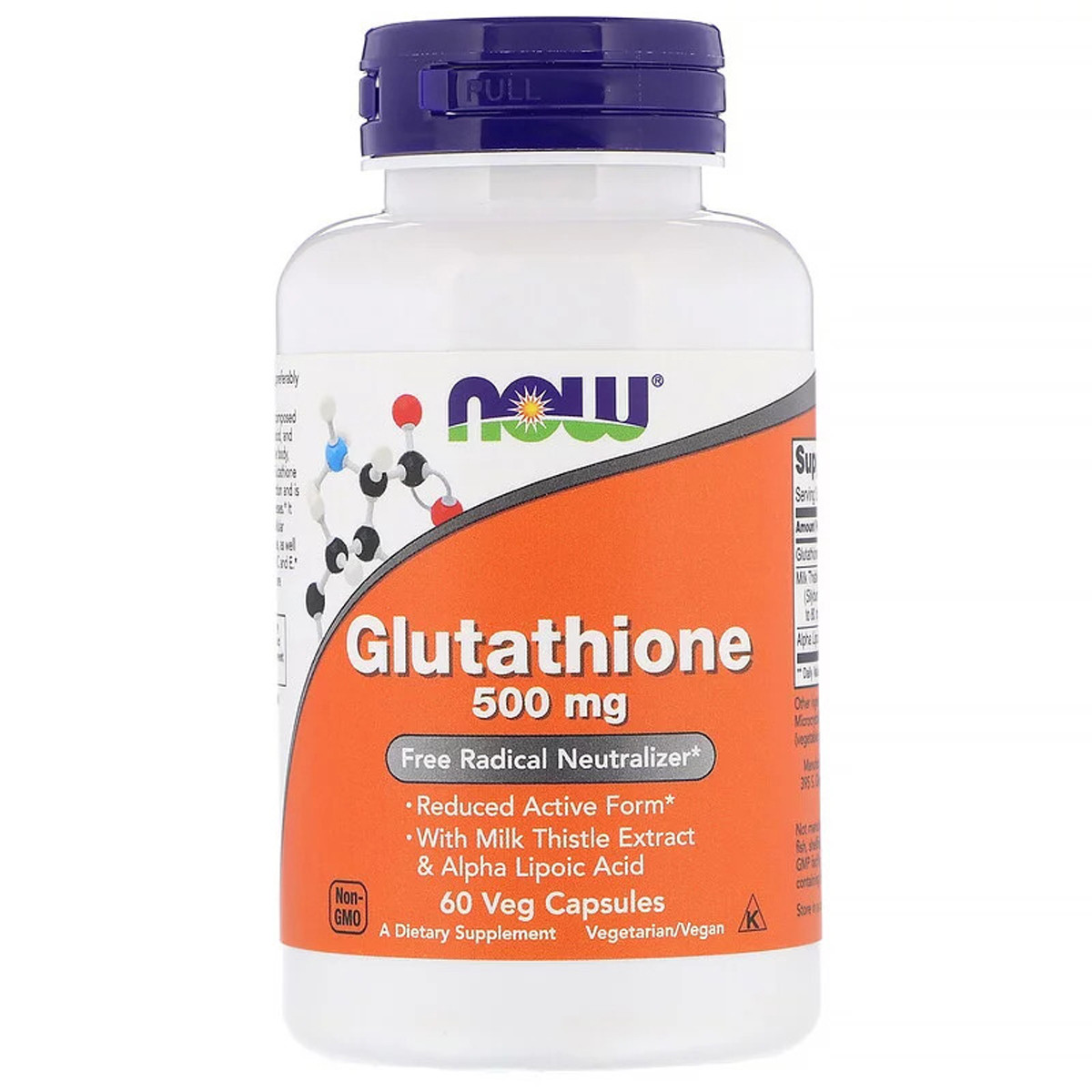 

Глутатион Glutathione Now Foods 500 мг 60 вегетарианских капсул, КОД: 1878351