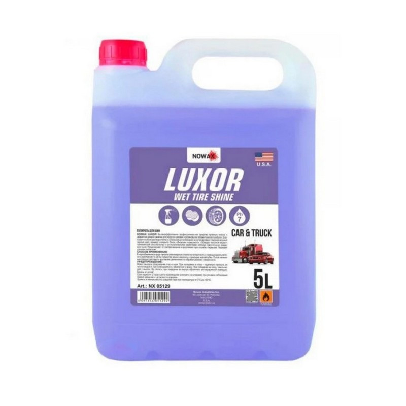 

Полироль для шин 5 л NOWAX LUXOR Wet Tire Shine концентрат (NX05129)