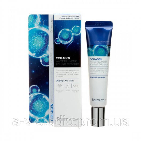 

Сыворотка-роллер с коллагеном для кожи вокруг глаз FarmStay Collagen Water Full Moist Rolling Eye Serum