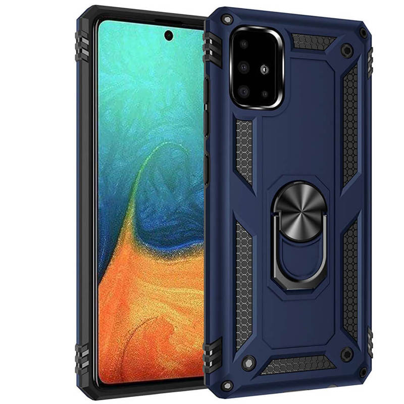 

Ударопрочный чехол Serge Ring for Magnet для Samsung Galaxy A51, Темно-синий